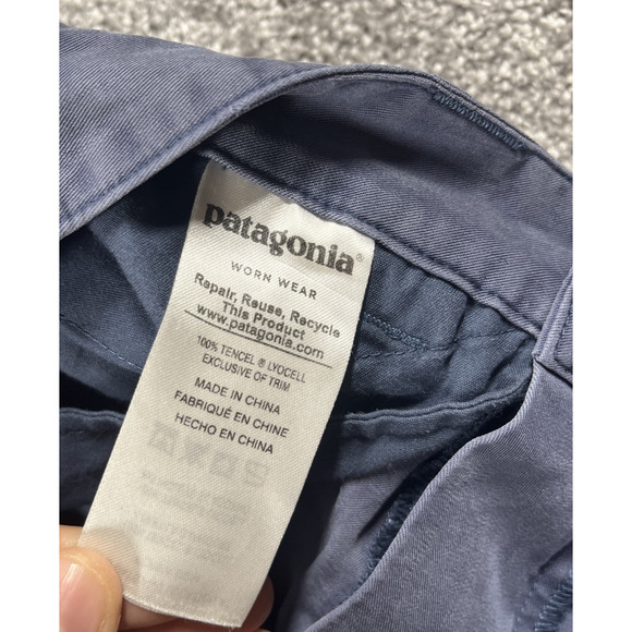 Patagonia Joggers Womens 2 Edge Win Twill Elastic Waist Lightweight Soft Blue - Picture 4 of 12